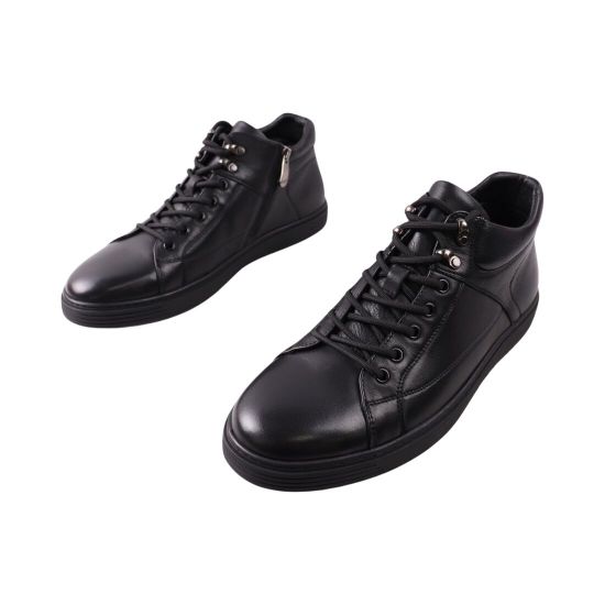 Ботинки мужские Arees черные натуральная кожа 200-23DHS