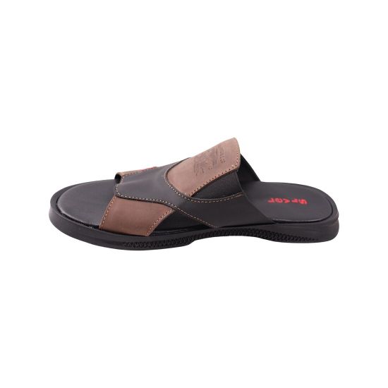 Шльопанці чоловічі Maxus shoes коричневі натуральна шкіра 129-23LSHC
