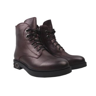 Ботинки на платформе женские Polann натуральная кожа, цвет бордо