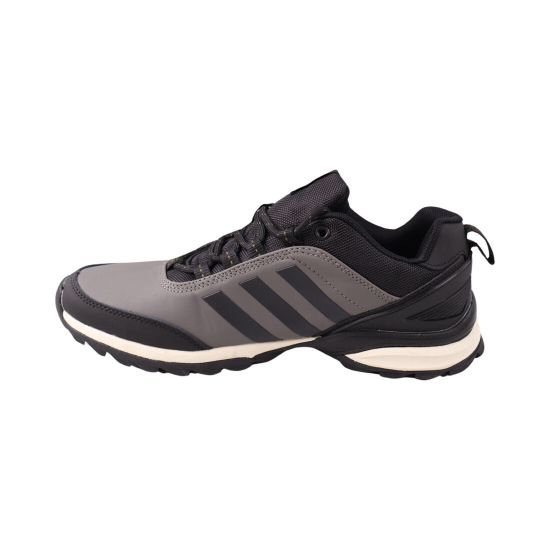 Кросівки чоловічі Adidas сірі натуральна шкіра 110-23DK