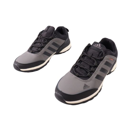 Кросівки чоловічі Adidas сірі натуральна шкіра 110-23DK