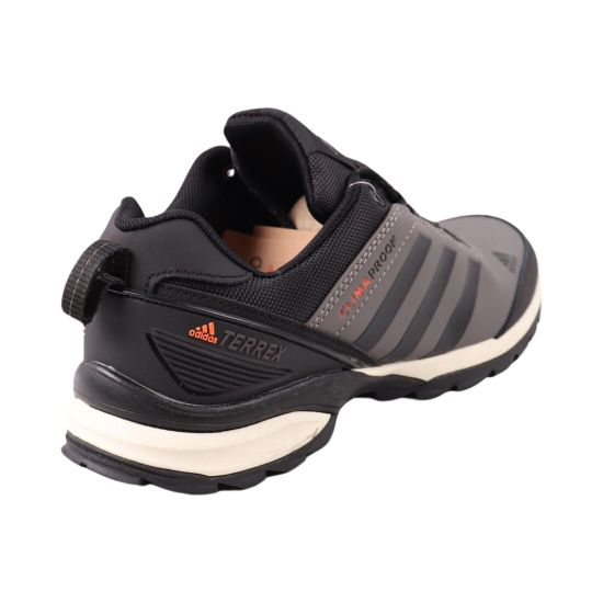 Кросівки чоловічі Adidas сірі натуральна шкіра 110-23DK