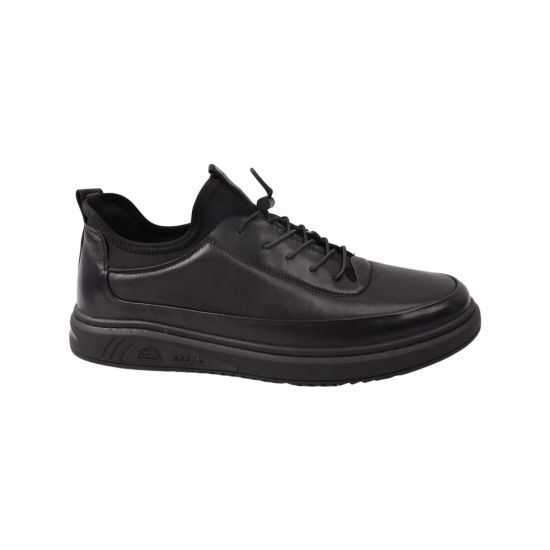 Кеди чоловічі Berisstini чорні натуральна шкіра 37-21DTC