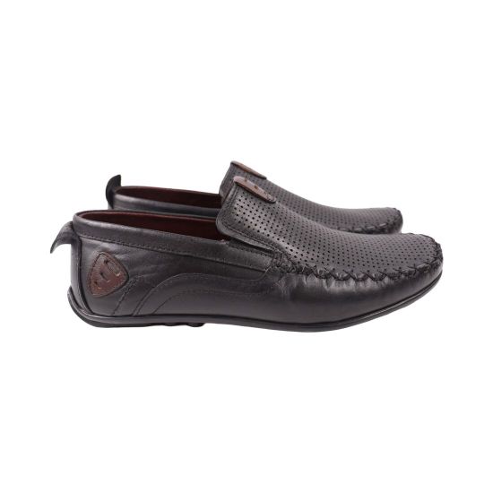 Мокасины мужские Max Step черные натуральная кожа 31-25LTMP