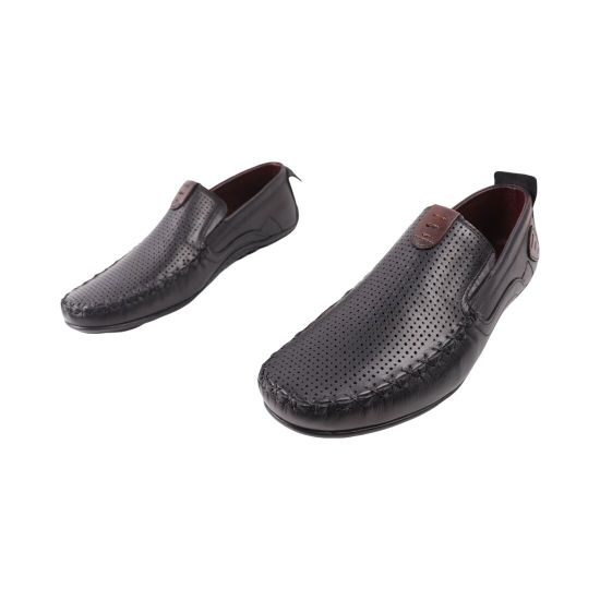 Мокасины мужские Max Step черные натуральная кожа 31-25LTMP