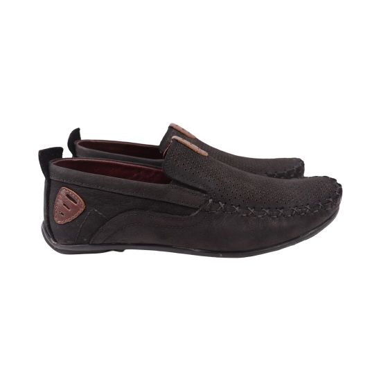 Мокасины мужские Max Step черные натуральный нубук 32-25LTMP