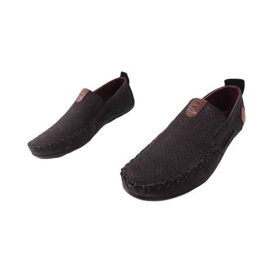 Мокасины мужские Max Step черные натуральный нубук 32-25LTMP