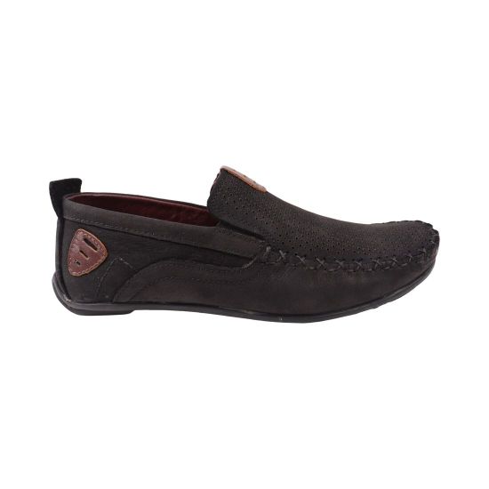 Мокасины мужские Max Step черные натуральный нубук 32-25LTMP