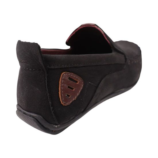 Мокасины мужские Max Step черные натуральный нубук 32-25LTMP