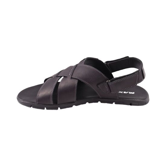 Сандалі чоловічі Maxus shoes чорні натуральна шкіра 144-24LBC