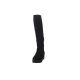 Чоботи жіночі з натуральної замші, на низькому ходу, високі, чорні, Polann 111-9ZSBC