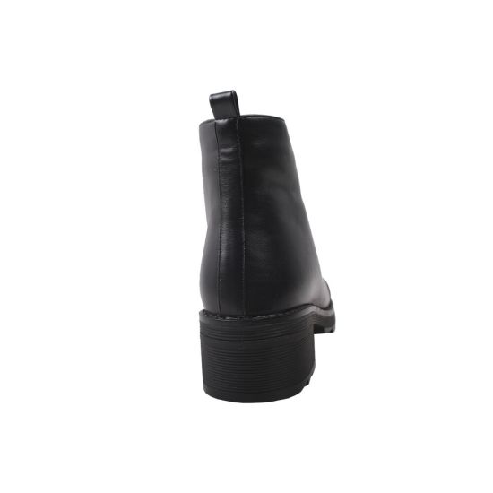 Черевики жіночі з еко шкіри, на платформі, чорні, Gelsomino 150-9ZHC