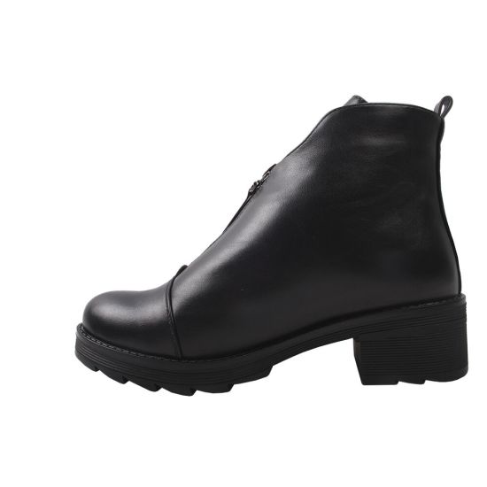 Черевики жіночі з еко шкіри, на платформі, чорні, Gelsomino 150-9ZHC
