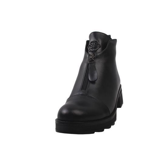Черевики жіночі з еко шкіри, на платформі, чорні, Gelsomino 150-9ZHC