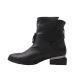 Черевики на низькому ходу жіночі Aquamarin натуральна шкіра, колір чорний 1677-9DHC