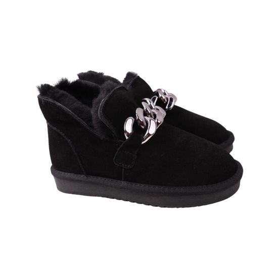 Уги жіночі UGG чорні натуральна замша 258-22ZU