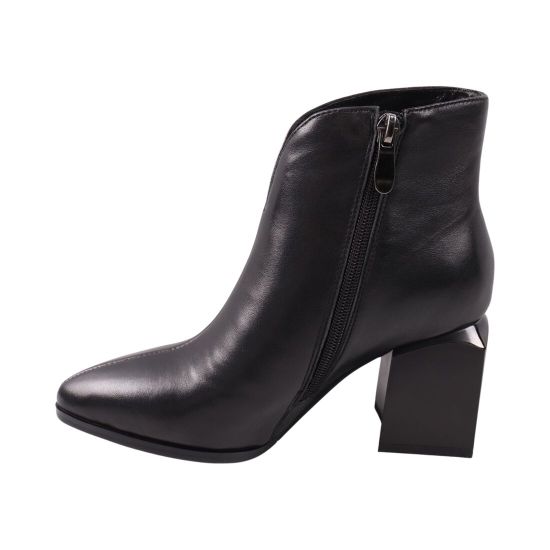 Ботильйони жіночі Vidorcci чорні натуральна шкіра 75-23DH