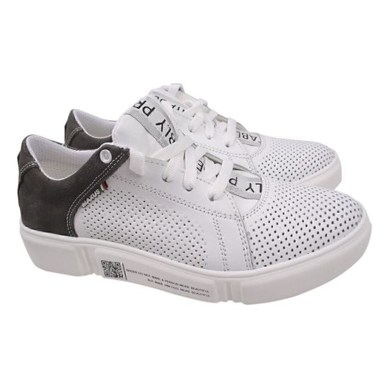 Кросівки чоловічі Maxus Shoes натуральна шкіра, колір білий 52-20LTCP