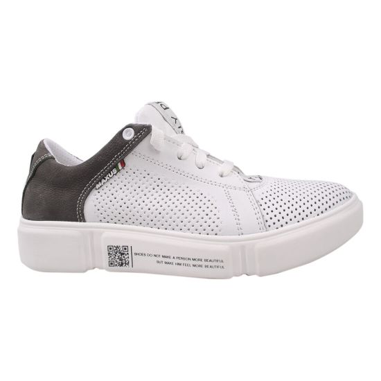 Кросівки чоловічі Maxus Shoes натуральна шкіра, колір білий 52-20LTCP