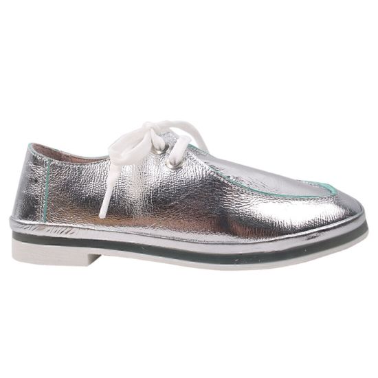 Туфлі на шнурівці жіночі Aquamarin натуральна шкіра, колір срібло 1816-20DTC
