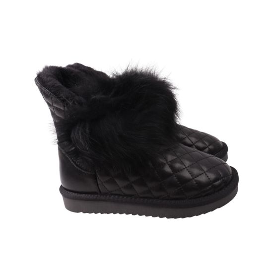 Уги жіночі UGG чорні натуральна шкіра 274-22ZU