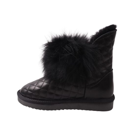 Уги жіночі UGG чорні натуральна шкіра 274-22ZU