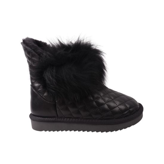 Уги жіночі UGG чорні натуральна шкіра 274-22ZU