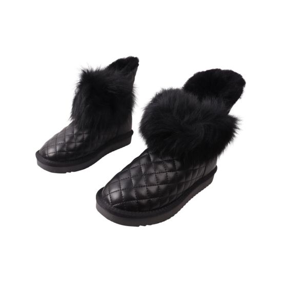 Уги жіночі UGG чорні натуральна шкіра 274-22ZU