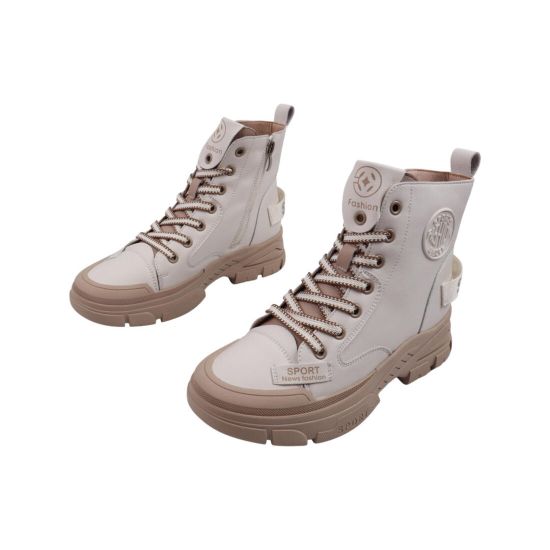 Черевики жіночі Berisstini молочні натуральна шкіра 109-22DHS