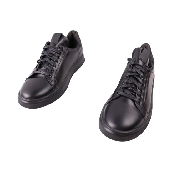 Кеди чоловічі Maxus shoes чорні натуральна шкіра 137-23DTC