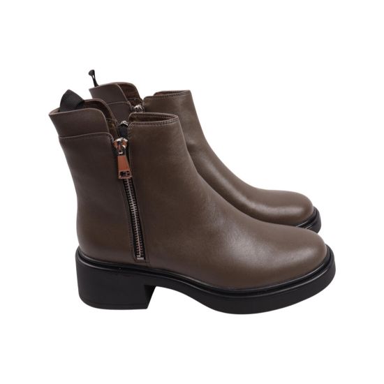 Черевики жіночі Molka сірі натуральна шкіра 241-22DHC