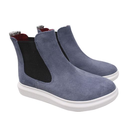 Черевики на низькому ходу жіночі Maxus Shoes Натуральна замша, колір блакитний 44-20DHS