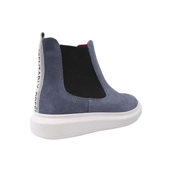 Черевики на низькому ходу жіночі Maxus Shoes Натуральна замша, колір блакитний 44-20DHS