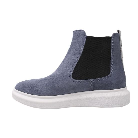 Черевики на низькому ходу жіночі Maxus Shoes Натуральна замша, колір блакитний 44-20DHS