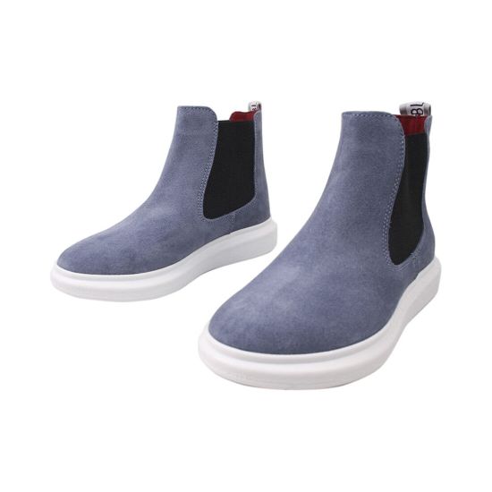 Черевики на низькому ходу жіночі Maxus Shoes Натуральна замша, колір блакитний 44-20DHS