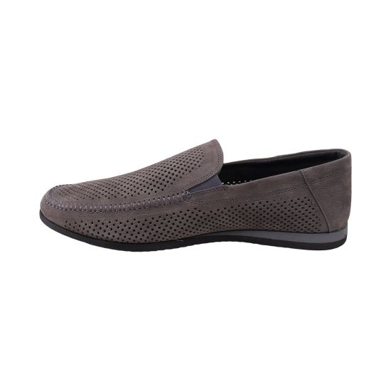 Мокасины мужские Maxus shoes серые натуральный нубук 156-25LTM