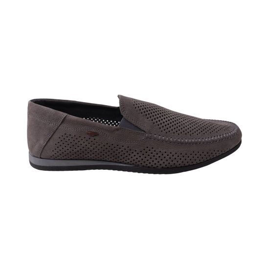Мокасины мужские Maxus shoes серые натуральный нубук 156-25LTM