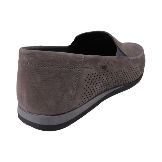 Мокасины мужские Maxus shoes серые натуральный нубук 156-25LTM