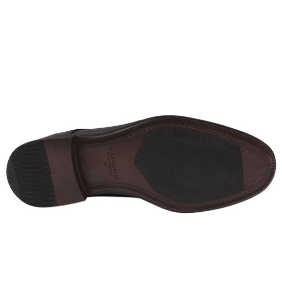 Туфлі чоловічі з натуральної шкіри, на низькому ходу, на шнурівці, колір чорний, Україна Van Kristi 90-21/22DT
