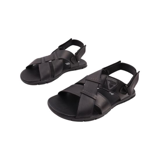 Сандалі чоловічі Maxus shoes чорні натуральна шкіра 106-22LBC