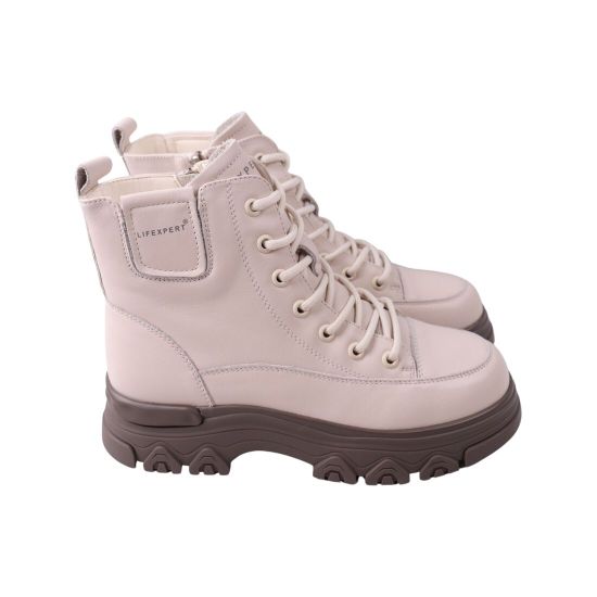 Черевики жіночі Li Fexpert молочні натуральна шкіра 1443-23DHS