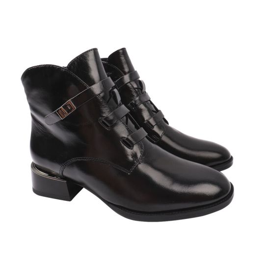 Черевики жіночі Molka чорні натуральна шкіра 97-20/21DHC