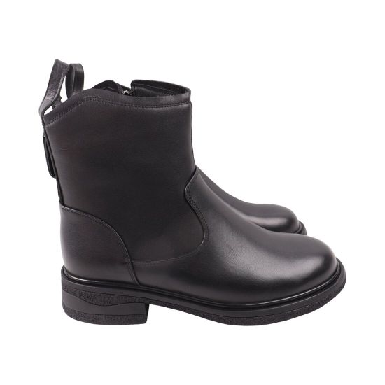Ботинки женские Melanda черные натуральная кожа 476-25DHC