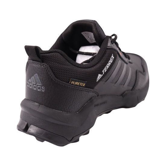 Кросівки чоловічі Adidas чорні натуральна шкіра 130-24DK