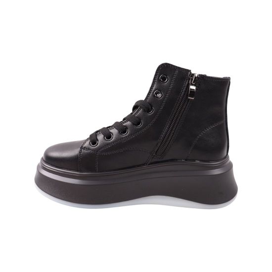 Черевики жіночі Farinni чорні натуральна шкіра 490-23DHS