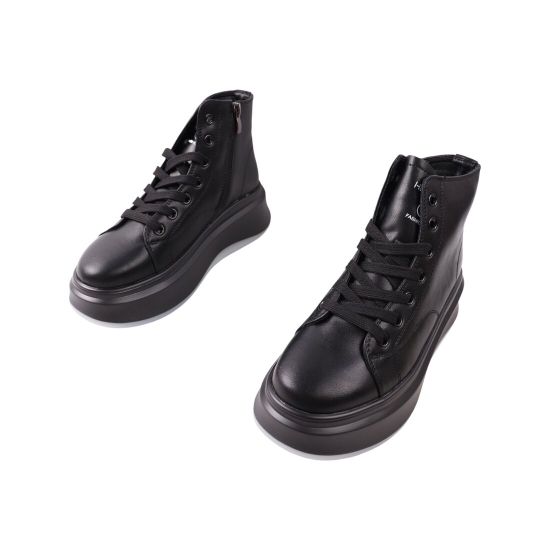 Черевики жіночі Farinni чорні натуральна шкіра 490-23DHS