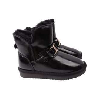 Уги жіночі UGG чорні натуральна шкіра