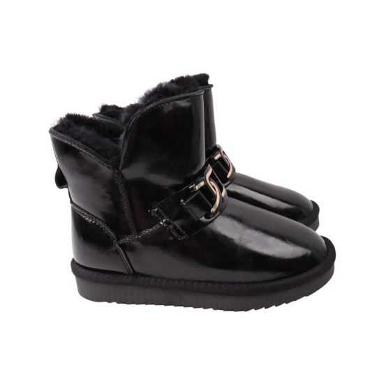 Уги жіночі UGG чорні натуральна шкіра 271-22ZU