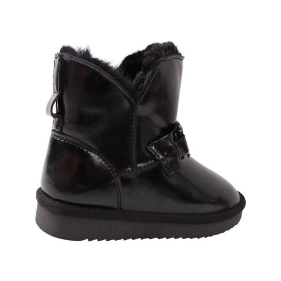 Уги жіночі UGG чорні натуральна шкіра 271-22ZU