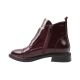 Черевики жіночі з натуральної шкіри, на низькому ходу, на замку, бордові, Molka 155-21/22DHC